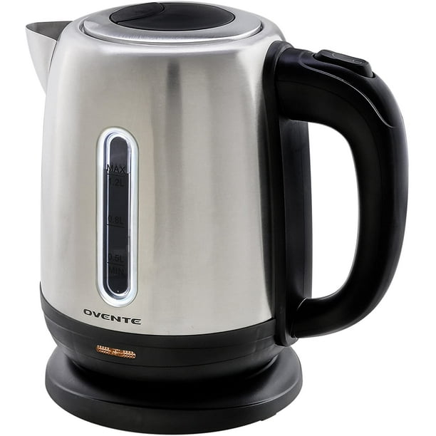 Ovente Electric Hot Water Stainless Steel Kettle 1.2 Liter with One