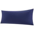 thumbnail image 1 of Funda de Almohada de 100% Algodón, Funda Almohada con Cierre de Cremallera Suave Transpirable para el Cuerpo , Funda para Almohada Larga para Dormitorio Hotel, Azul Marino 51x183cm, 1 of 6