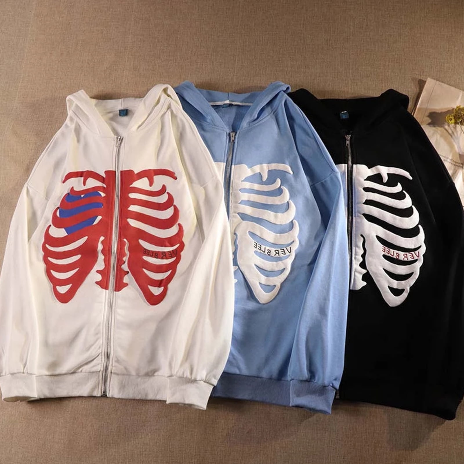 bones zip up hoodie