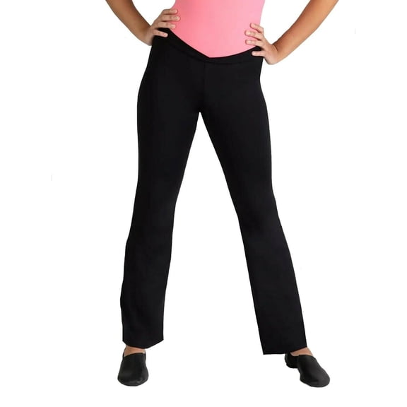 Capezio Child Studio Collection Cross Front Pant - SE1052C (Black, Large)