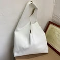 thumbnail image 2 of Bolsa con asa superior de gran capacidad a la moda de mano sólido de cuero portátil para mujer JShteea Para Estrenar, 2 of 9