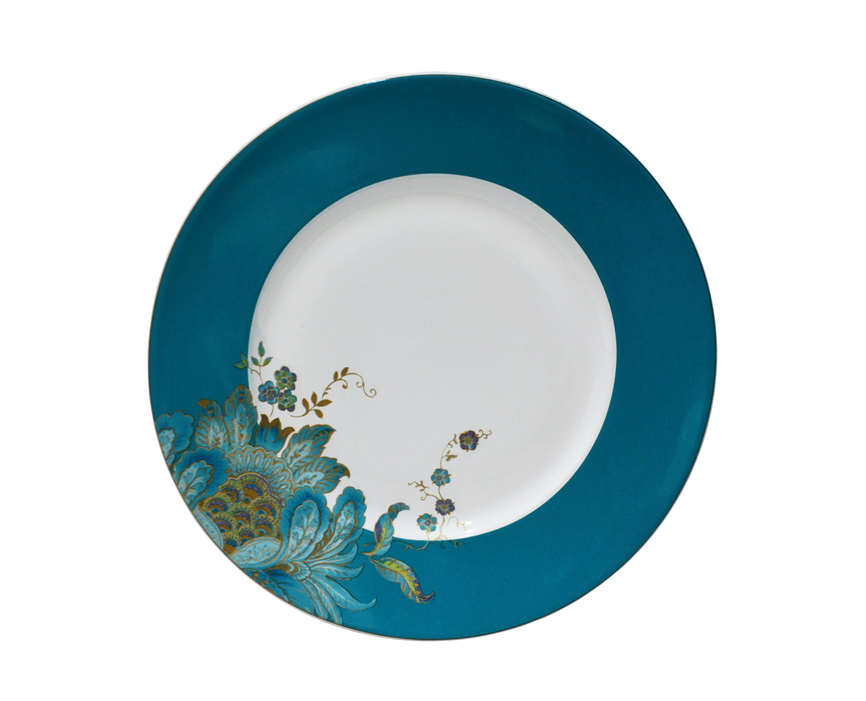 Free Shipping 222 Fifth Eliza Porcelain Dinnerware Set 16 piece Blue Multi Walmart