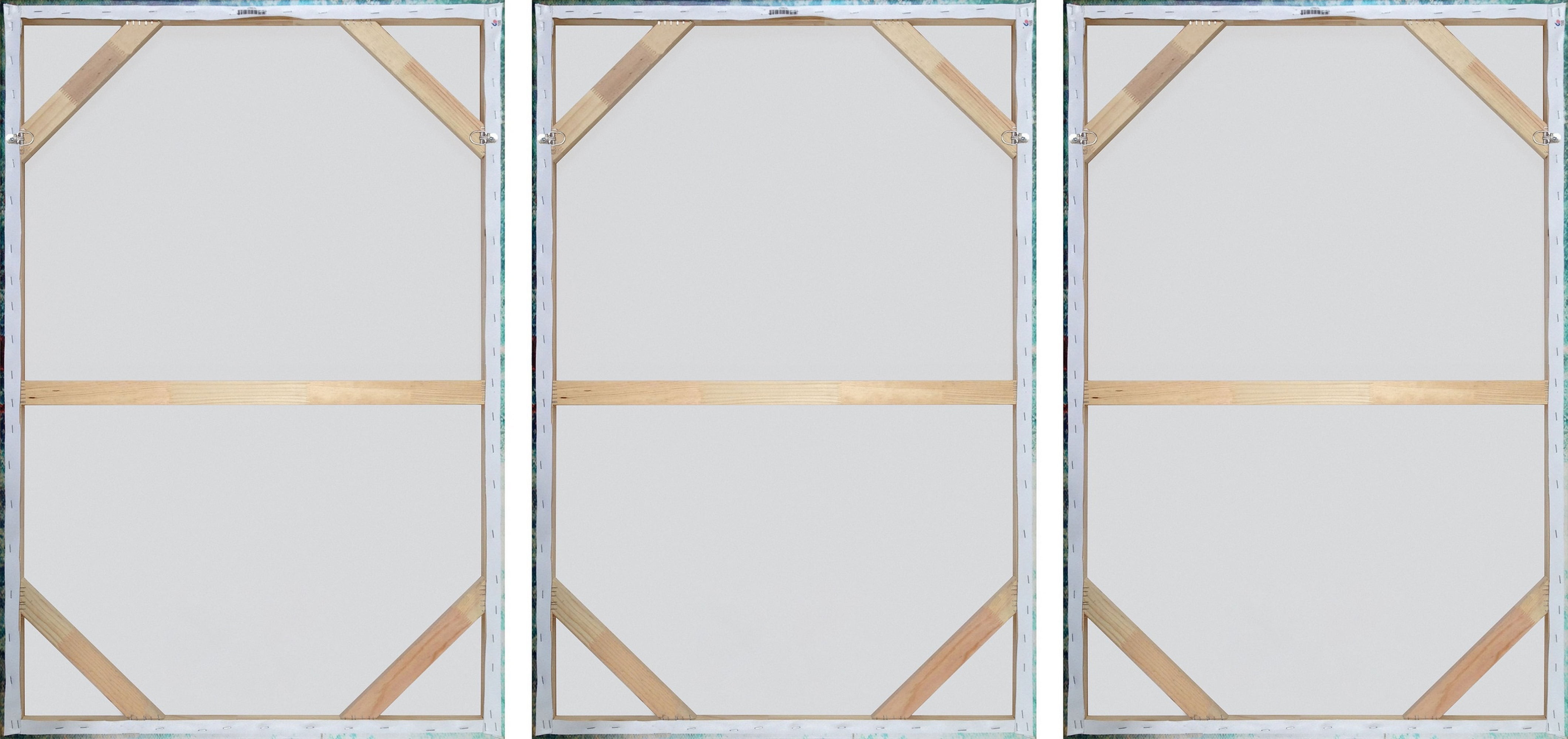Gold Water Reflection Triptych