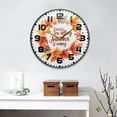 thumbnail image 2 of Yayeee Wall Clock for Living Room 11.9 inch Battery Operated Round with Holder, Leaves Pattern, 2 of 7