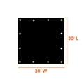 thumbnail image 3 of Tarps in Multiple Sizes 18 OZ Waterproof Tarpaulin - 100% UV & Weather Resistant Vinyl Coated PVC Tarps - Perfect for Canopy Tent, Boat or Pool Cover (30' x 30', Black), 3 of 7