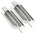 thumbnail image 2 of Walbest 2Pcs Car Side Air Flow Vent Fender, Universal Steel Air Flow Vent Fender Grille Duct Silver Chrome Vent Car Decoration Sticker, 2 of 6