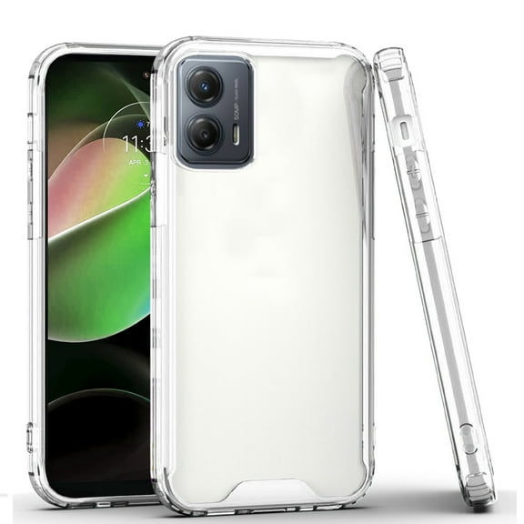 For Motorola Moto G 5G 2023 Colored Shockproof Transparent Hard PC   Rubber TPU Hybrid Bumper Shell Thin Slim Cover ,Xpm Phone Case [ Clear ]