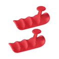 thumbnail image 1 of koolsoo 2 Pcs Grips de Musculation Protection de Paume pour Entraînement d'Exercice Haltère Rouge, 1 of 9