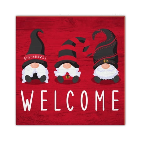 Chicago Blackhawks 10 x 10 Welcome Gnomes Sign