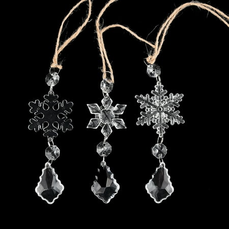

Pgeraug Snowflake pendant P For DIY Snowflake Wedding Tree Hanging Acrylic Decoration Christmas Decoration Home Decor Hangs Clear