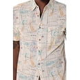 thumbnail image 2 of Men's Linen Short Sleeve Nautical Print Shirt in Ivory by BOHIO, 2 of 2