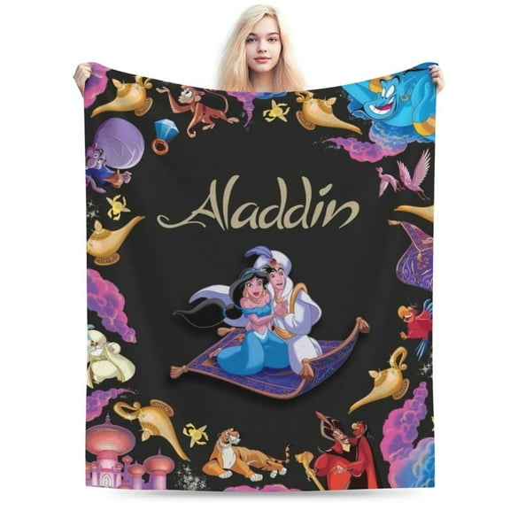 Aladdin Fleece Blanket for Boys Girls Kids, Ultra Soft Cozy Warm Flannel Throw Blankets, Plush Blanket Gifts for Bed Sofa Living Room Couch Home Decor 40"X30"