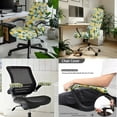 thumbnail image 2 of FKELYI 3 Pcs Set Office Chair Slipcover with Armrest Covers Retro Floral Lemon Print Removable Swivel Boss Armchair Cover Gaming Chair Protector Decor, Large, 2 of 6