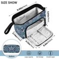 thumbnail image 3 of Nylon Fish Mouth Pencil Case with Large Capacity Zipper Pencil Pouch Dark Teal Turtle Pattern Pencil Bag Organizers, 3 of 7