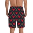 thumbnail image 3 of Kdxio Red Rooster Print Mens Sleep Shorts Bottoms Soft Comfy Pajama Wear Pants with Drawstring Pockets, 3 of 7
