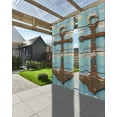 thumbnail image 3 of nqOlkjepod Outdoor Curtains for Patio Waterproof, Vintage Brown Anchor Outdoor Privacy Panels Grommet, Nautical Farmhouse Blue Wooden Blackout Outside Curtains for Porch/Cabana 54"x95", 2 Panels, 3 of 8