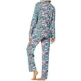 thumbnail image 5 of Hueook Womens Pajamas Winter Pajamas for Women Women's Christmas Printed Pajama Set for Daily Home Wear with Pocket Multicolor L, 5 of 8