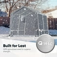 thumbnail image 3 of Quictent 8x12FT Carport Shelter with Roll-Up Mesh Windows & Reinforced Frame, Portable Garage Canopy for Motorcycle Storage, Silver Gray, 3 of 7