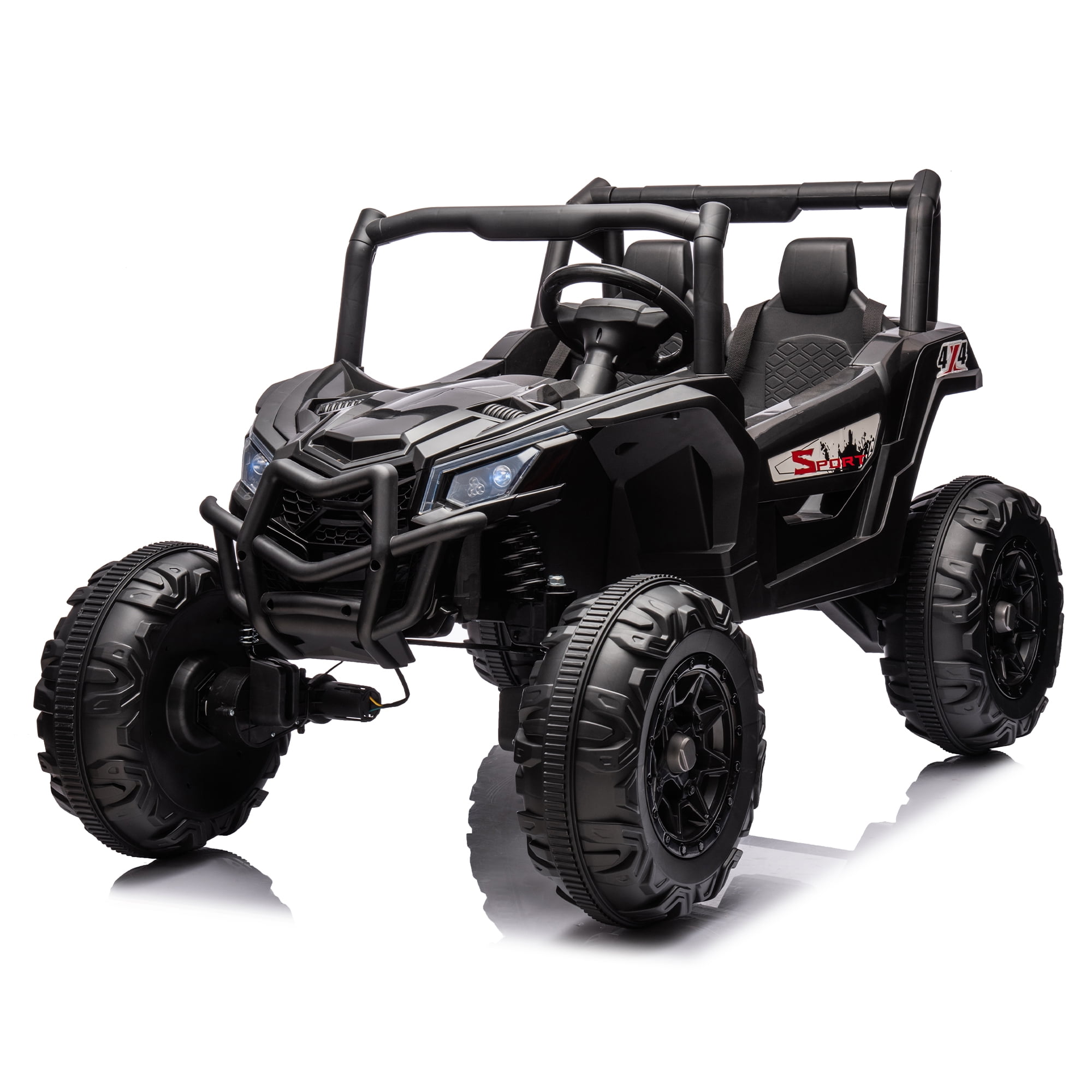 CIPACHO 24V Battery Powered Ride Ons UTV for Kid, 2 Seater Electric Off-Road Truck Car with Parent Remote Control, High Low Speed, Black CIPACHO 24V Battery Powered Ride Ons UTV for Kid, 2 Seater Electric Off-Road Truck Car with Parent Remote Control, High Low Speed, Black