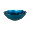 thumbnail image 2 of KRAUS Irruption Glass Vessel Sink in Blue with Pop-Up Drain and Mounting Ring in Satin Nickel, 2 of 7