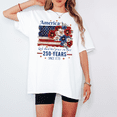 thumbnail image 4 of Floral American Flag T-Shirt, 250 Years Since 1776 Shirt, Patriotic 4th Of July Unisex Cotton Tee, 4 of 8