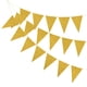 thumbnail image 1 of Banderas de triángulo de papel Uxcell, banderines vintage, guirnalda de banderas para bodas y cumpleaños, color dorado, 1 of 7