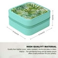 thumbnail image 2 of Autua Palm Leaf Travel Jewelry Case Organizer for Necklace, Ring, Earring - Compact Size with Multiple Storage Spaces Green, 2 of 5