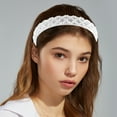 thumbnail image 3 of Unique Bargains 1 Pc Rhinestone Headbands Bling Hairband for Women 0.79 Inch Wide White, 3 of 7