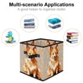 thumbnail image 2 of Pixel Dog Collapsible Storage Cubes, Cube Organizer Bins with Handle, 10.8"x10.5"x10.6", Large Capacity, 2 of 6