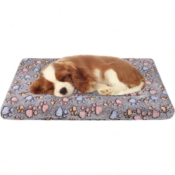 Dog Crate Mats Bed For Small Dogs 24x16 Inch Short Plush Pet Mat 1.6inch Thick Thin Kennel Pad Machine Washable Ideal For 24Inch Dog Crates