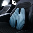 thumbnail image 2 of Almohada para el conductor del coche, cojín lumbar de espuma viscoelástica para silla de oficina, cojín de soporte de cintura para el coche de verano, almohada de soporte lumbar, 2 of 5