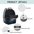 thumbnail image 4 of Cosmic Waterproof Bookbag - Ergonomic Backpack with Mesh Straps, Nebula & Rocket Print for High School & College Students, 4 of 6