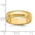 thumbnail image 5 of 14K Yellow Gold 6mm Milgrain Half-Round Wedding Band (Size 6) Made In United States m060-6, 5 of 5