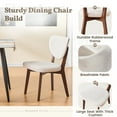 thumbnail image 2 of FelixKing Wooden Dining Chairs Set of 6, Upholstered Modern Fabric Kitchen Side Chairs with Wood Legs, Mid-Century Modern Upholstered Wood, Armless w/Seat Cushion, Padded Backrest - Beige, 2 of 7