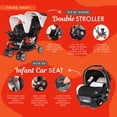 thumbnail image 2 of Baby Trend Infant & Toddler Double Stroller & Single Car Seat, Sit N' Stand, Khaki, Combo, 2 of 11