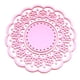 thumbnail image 1 of GOOHOCHY 4 piezas lindo patrón de encaje hueco translúcido antideslizante con aislamiento redondo taza de silicona posavasos tapetes almohadillas titulares (rosa), 1 of 6