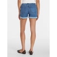 thumbnail image 4 of Time and Tru Women's Mid Rise Roll Cuff Denim Shorts, 4" Inseam, Sizes 0-20, 4 of 6