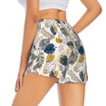 thumbnail image 2 of Uemuo Hawaiian Style Pattern Women's Athletic Shorts High Waisted Running Shorts with Liner Pockets Gym Elastic Workout Shorts-Large, 2 of 9