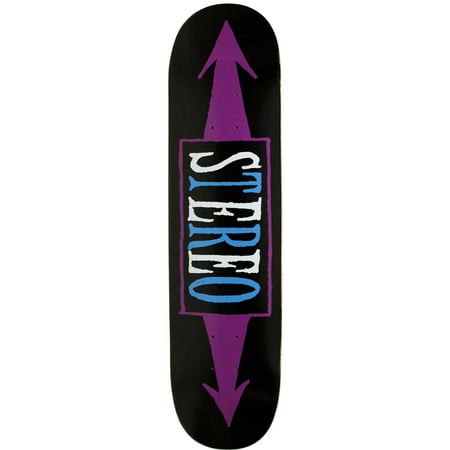 STEREO Skateboard Deck ARROWS BLACK/PURPLE 7.75