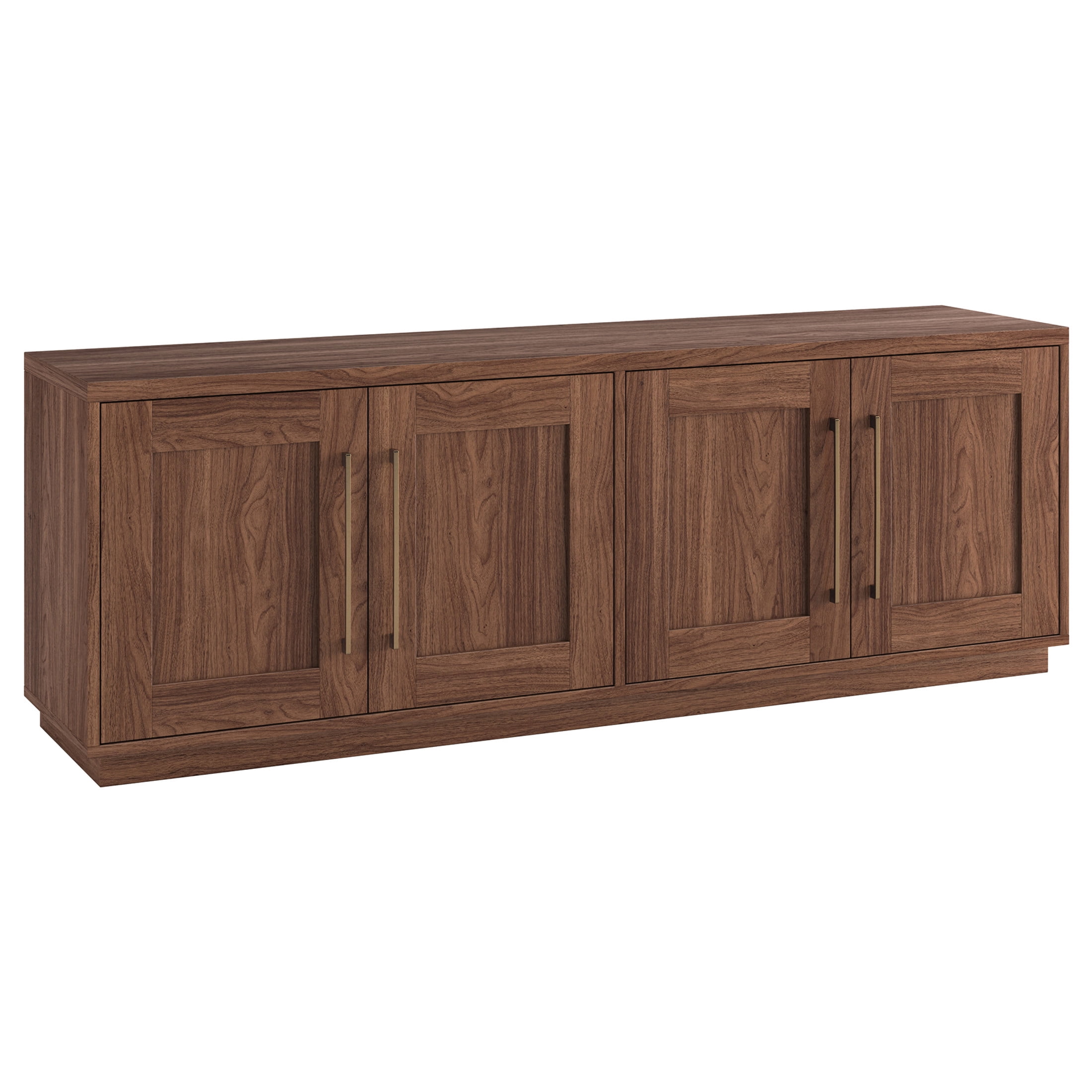 Evelyn&Zoe Tillman Transitional TV Stand For TVs up to 75", Satin Walnut