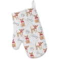 thumbnail image 2 of Polyester Insulation Kitchen Oven Mitts Potholder Apron 3Pcs Set Cute Dogs and Bones Paws Non Slip Heat Resistant Gloves for Baking Cooking BBQ, 2 of 7