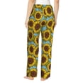 thumbnail image 3 of Balery Sunflowers print Women's Pajama Pants,Ultra Lightweight Pjs,Lounge Pant-X-Large, 3 of 9