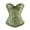Halloween corset - Green, variant on Gyujnb Women's Floral Jacquard Strapless Ruffle Overbust Corset Boned Bust Support Waist Cincher Fairy Halloween Nightclub Bustier Top,6XL