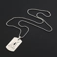 thumbnail image 4 of SmartBy 26 Letters Alphabet Dog Tag Pendant Beaded Chain Punk Stainless Steel Necklace, 4 of 8