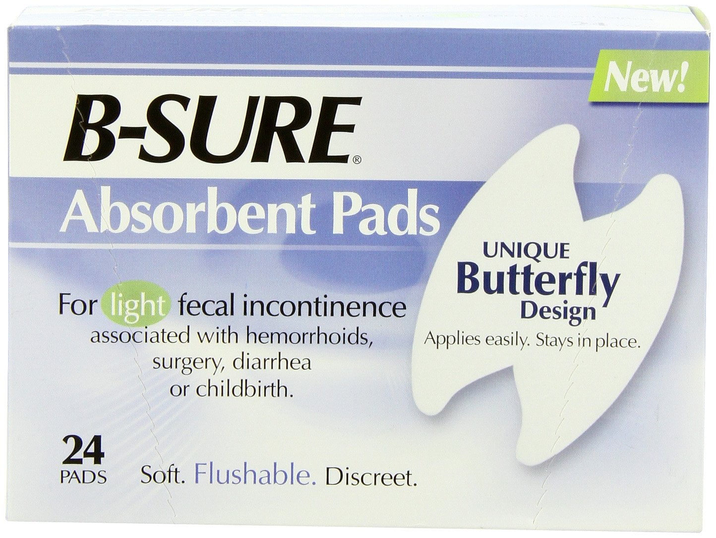 BSure Anal Leakage Pads, Box/24 Pads
