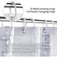 thumbnail image 6 of AllWays Plaza  PEVA Shower Curtain Liner with 12 Plastic Rings, 8G Waterproof Shower Liner, 72x72 Inch Clear Shower Curtain with Magnets, Weighted Bathroom, 3D Clear Bubbles Pattern, 6 of 11