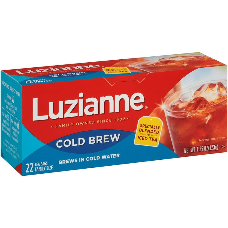 Luzianne Cold Brew Iced Tea, Tea Bags, 22 Ct. 