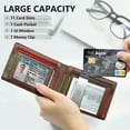 thumbnail image 4 of HAILTH Mens Wallet Slim Minimalist Genuine Leather Bifold Wallets - RFID Blocking with Money Clip - Front Pocket Thin Design Carbon Fiber Accent Large Capacity with Gift Box, 4 of 7