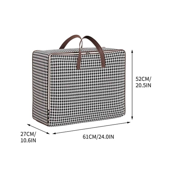HCBY Heavy Duty Storage Bag, Extra Large Washable Oxford Fabric Organizer with Handles for Moving, Underbed, Camping, Holds 12kg, 36L to 150L Sizes (Gray,90L/10.6"x24"x20.5")
