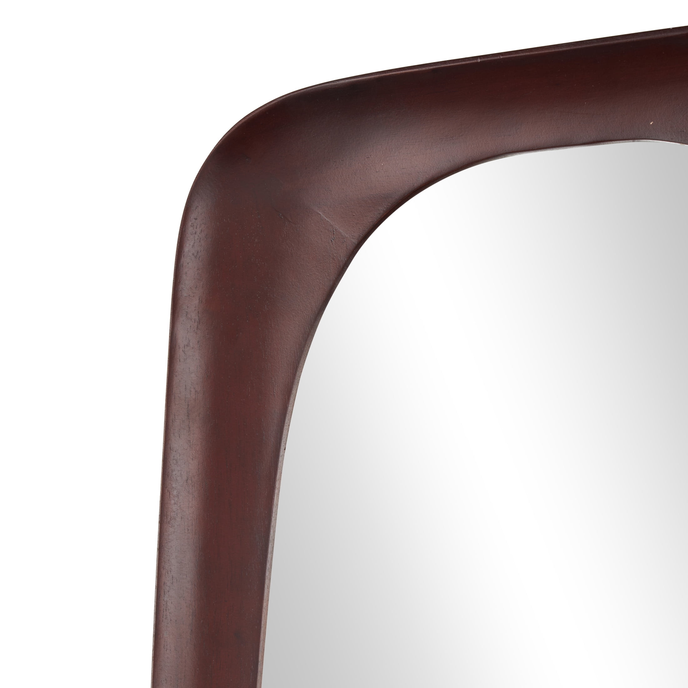DecMode 21" x 71" Dark Brown Oval Wall Mirror